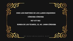 abogado Jose Luis Martinez De Los Llanos Izquierdo en la localidad de Córdoba