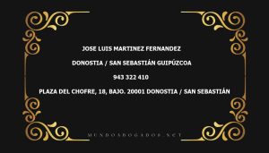 abogado Jose Luis Martinez Fernandez en la localidad de Donostia / San Sebastián