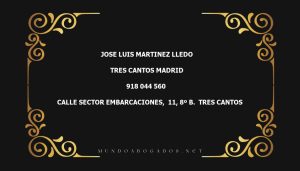 abogado Jose Luis Martinez Lledo en la localidad de Tres Cantos