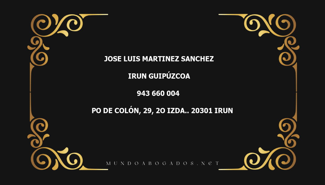 abogado Jose Luis Martinez Sanchez en la localidad de Irun