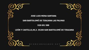 abogado Jose Luis Mena Santana en la localidad de San Bartolomé de Tirajana