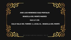 abogado Jose Luis Menendez Diaz-Portales en la localidad de Boadilla del Monte