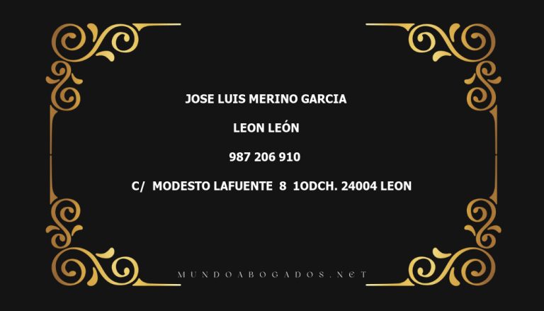 abogado Jose Luis Merino Garcia en la localidad de Leon