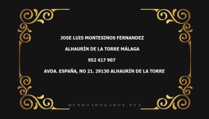 abogado Jose Luis Montesinos Fernandez en la localidad de Alhaurín de la Torre