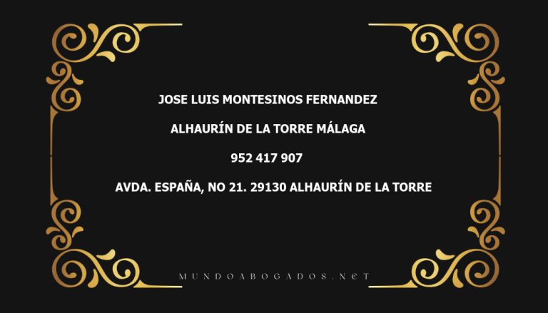 abogado Jose Luis Montesinos Fernandez en la localidad de Alhaurín de la Torre