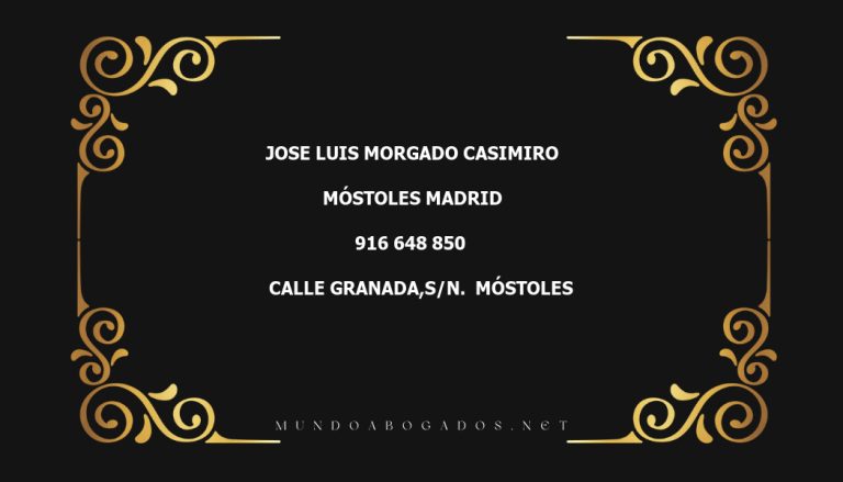 abogado Jose Luis Morgado Casimiro en la localidad de Móstoles