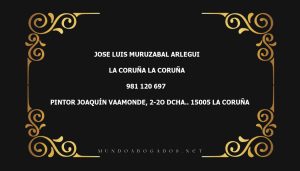 abogado Jose Luis Muruzabal Arlegui en la localidad de La Coruña