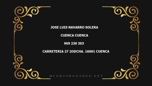 abogado Jose Luis Navarro Solera en la localidad de Cuenca