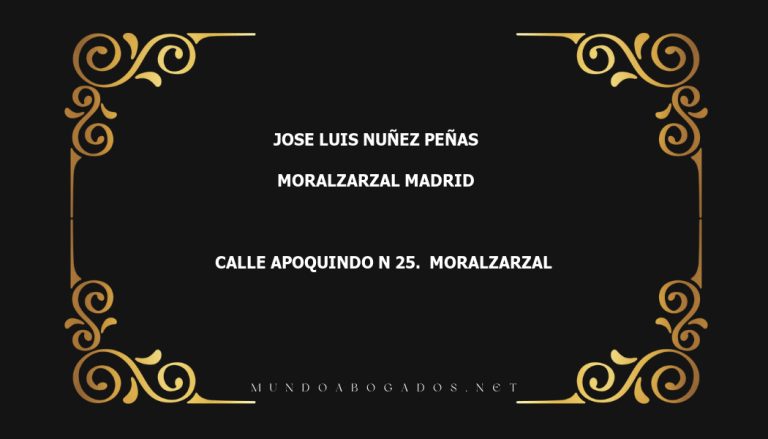 abogado Jose Luis Nuñez Peñas en la localidad de Moralzarzal