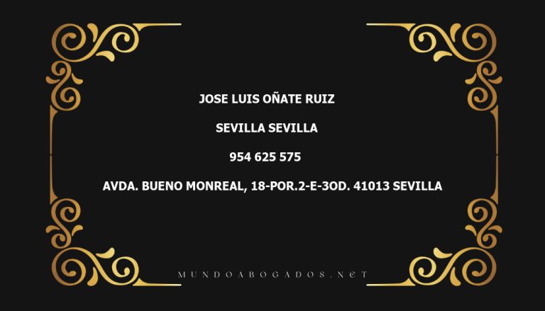 abogado Jose Luis Oñate Ruiz en la localidad de Sevilla