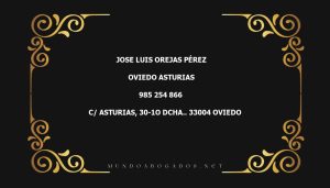 abogado Jose Luis Orejas Pérez en la localidad de Oviedo