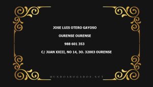 abogado Jose Luis Otero Gayoso en la localidad de Ourense