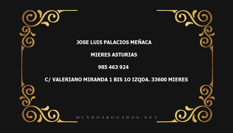 abogado Jose Luis Palacios Meñaca en la localidad de Mieres