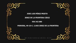 abogado Jose Luis Pérez Prieto en la localidad de Jerez de la Frontera