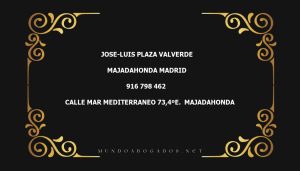 abogado Jose-Luis Plaza Valverde en la localidad de Majadahonda