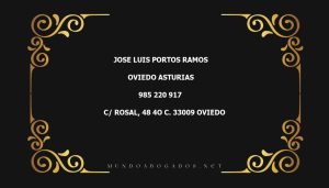 abogado Jose Luis Portos Ramos en la localidad de Oviedo