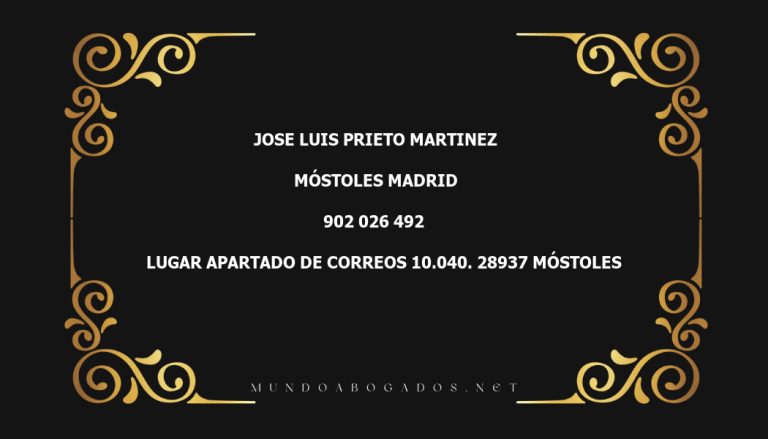 abogado Jose Luis Prieto Martinez en la localidad de Móstoles