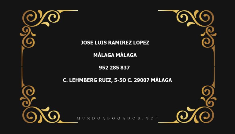 abogado Jose Luis Ramirez Lopez en la localidad de Málaga