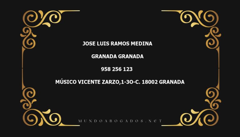 abogado Jose Luis Ramos Medina en la localidad de Granada