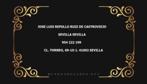 abogado Jose Luis Repullo Ruiz De Castroviejo en la localidad de Sevilla