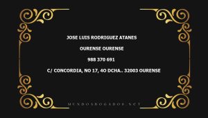 abogado Jose Luis Rodriguez Atanes en la localidad de Ourense