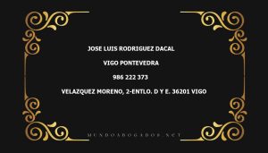 abogado Jose Luis Rodriguez Dacal en la localidad de Vigo