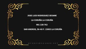 abogado Jose Luis Rodriguez Seoane en la localidad de La Coruña