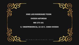 abogado Jose Luis Rodriguez Tejon en la localidad de Oviedo