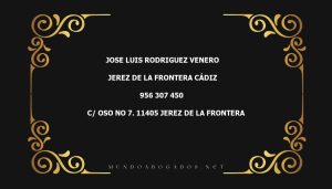 abogado Jose Luis Rodriguez Venero en la localidad de Jerez de la Frontera