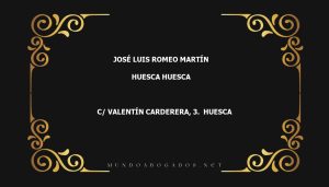 abogado José Luis Romeo Martín en la localidad de Huesca