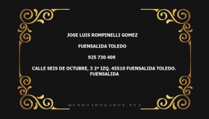 abogado Jose Luis Rompinelli Gomez en la localidad de Fuensalida