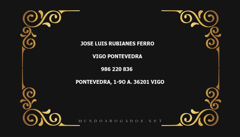 abogado Jose Luis Rubianes Ferro en la localidad de Vigo