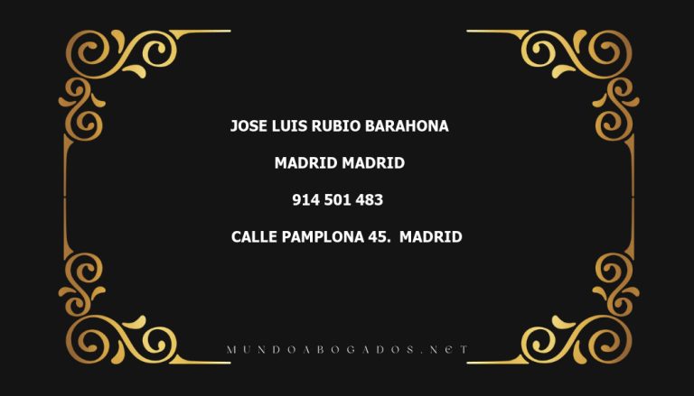 abogado Jose Luis Rubio Barahona en la localidad de Madrid