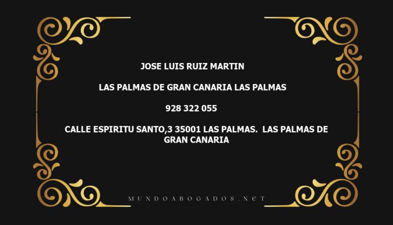 abogado Jose Luis Ruiz Martin en la localidad de Las Palmas de Gran Canaria