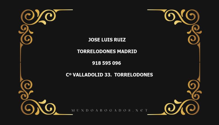 abogado Jose Luis Ruiz en la localidad de Torrelodones