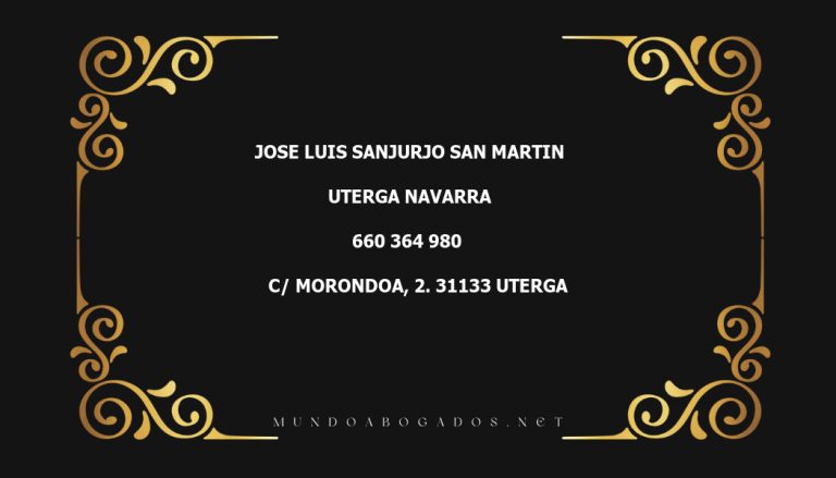 abogado Jose Luis Sanjurjo San Martin en la localidad de Uterga