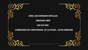 abogado Jose Luis Serrano Rivillas en la localidad de Andújar