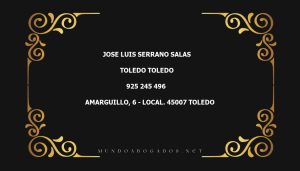 abogado Jose Luis Serrano Salas en la localidad de Toledo