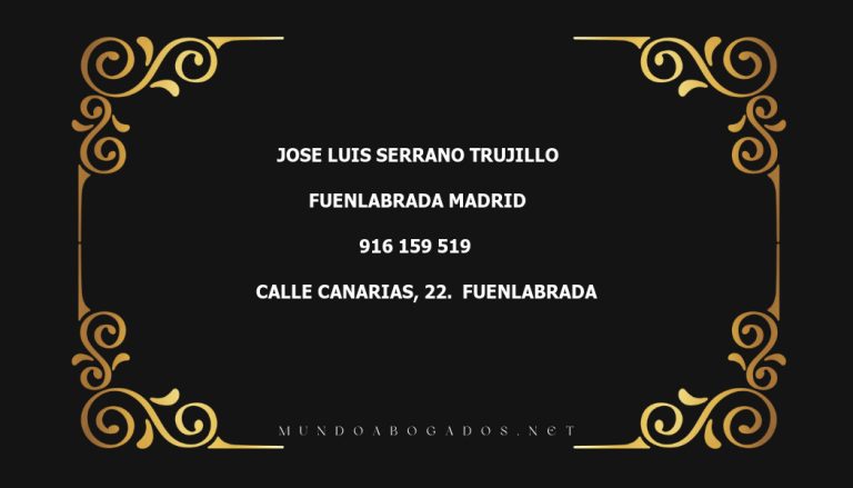 abogado Jose Luis Serrano Trujillo en la localidad de Fuenlabrada