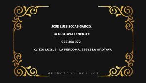 abogado Jose Luis Socas Garcia en la localidad de La Orotava