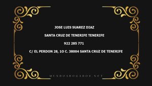 abogado Jose Luis Suarez Diaz en la localidad de Santa Cruz de Tenerife