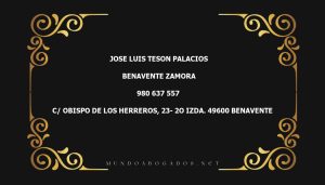 abogado Jose Luis Teson Palacios en la localidad de Benavente