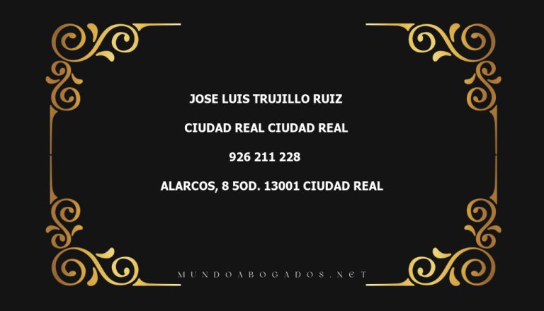 abogado Jose Luis Trujillo Ruiz en la localidad de Ciudad Real