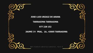 abogado Jose-Luis Urzaiz De Arana en la localidad de Tarragona