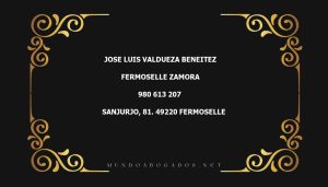 abogado Jose Luis Valdueza Beneitez en la localidad de Fermoselle