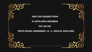 abogado Jose Luis Vazquez Vidal en la localidad de El Astillero