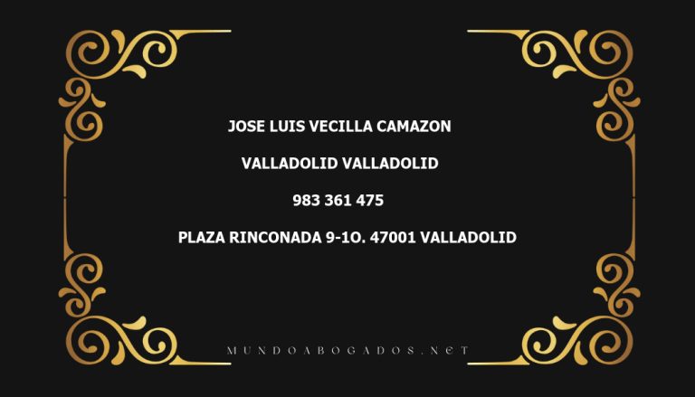 abogado Jose Luis Vecilla Camazon en la localidad de Valladolid