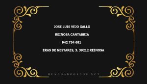 abogado Jose Luis Vejo Gallo en la localidad de Reinosa