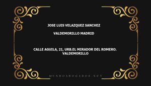 abogado Jose Luis Velazquez Sanchez en la localidad de Valdemorillo