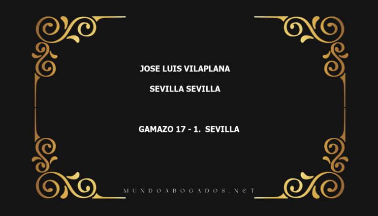 abogado Jose Luis Vilaplana en la localidad de Sevilla